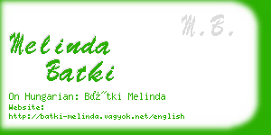 melinda batki business card